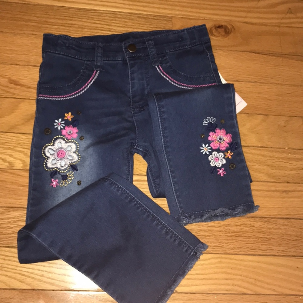 Girls Autumn flower jeans